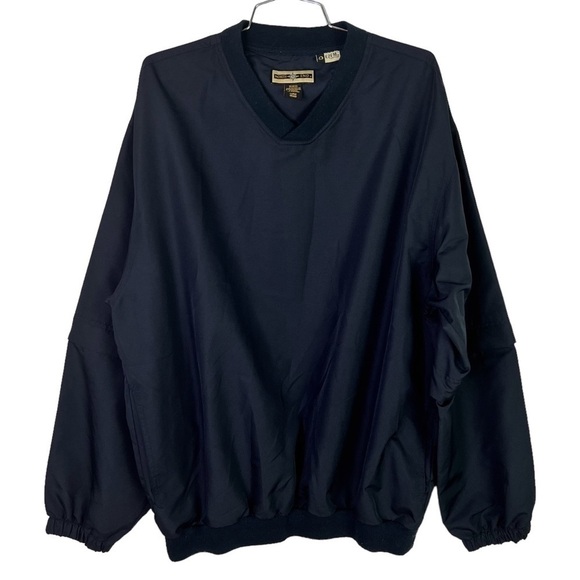 NORTH END PULLOVER SWEATER PULLOVER WATERPROOF DETACHABLE SLEEVES 90s MEN LARGE - Picture 1 of 11